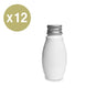 White Oval Bottle w/ Aluminum Cap 45mL